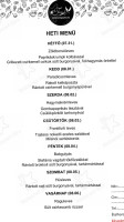 Turul Kisvendéglő menu