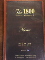 The 1800 Mexican Restaurant menu