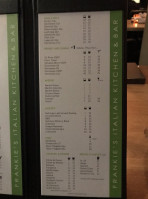 Frankie's Italian Kitchen menu