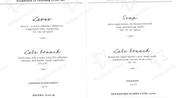 Lujza Koriander Bed • Brunch • Coffee menu