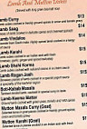 Spice Affair Indian Cuisine menu