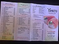 Yamato Steak House Of Japan menu