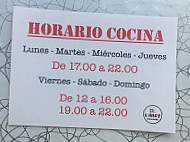 Kiosco Garajonay menu