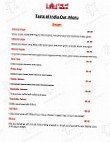 Taj Of India menu