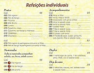 Novo Hamburguer menu