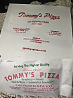 Tommy's Pizza menu