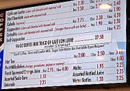 Tulipan Bakery menu