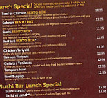 Sushi North Japanese Restaurants menu