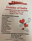 Cuisine Of India menu