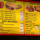 KEBAB DU SOLEIL PERPIGNAN menu