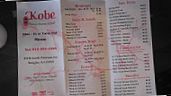 Kobe Japanese Hibachi Sushi menu