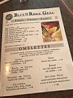 Blue Ridge Grill menu