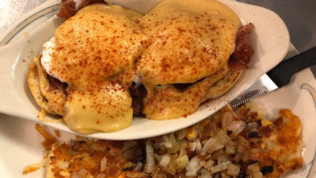 Pepper Bacon Egg Benedict