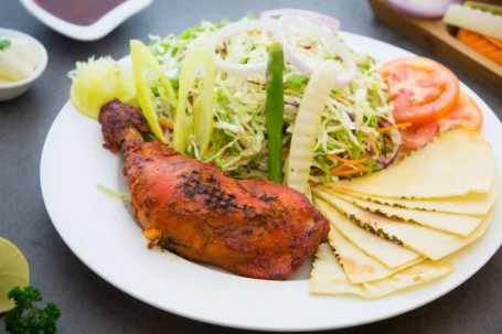 Tandoori Tikka With Salad And Bread