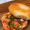 Bagel With Flavored Cream Cheese Fresh Sliced Nova Lox