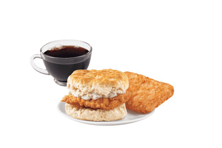 Chicken Gravy Biscuit Sandwich Combo