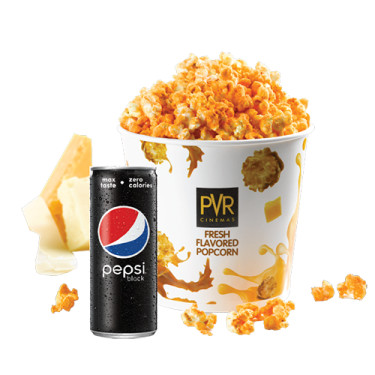 Popcorn Ost Almindelig Pepsi Sort Dåse