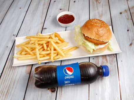 Aloo Burger With French Fries Combo