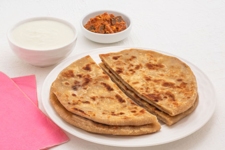 Aloo Paratha Med Ostemasse Og Pickle