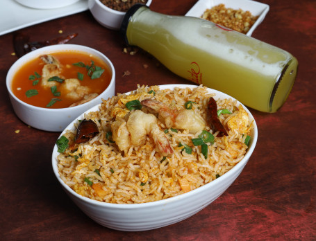 Prawn Schezwan Fried Rice Garlic Prawn Fresh Juice