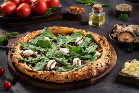 Naples Shiitake Mushroom With Goat Cheese Pizza