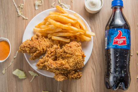 Chicken Fries Meal (2 Pcs (Crispy Chicken (2 Pcs French Fries Soft Drink (250 Ml .