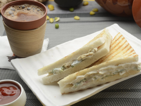 Chicken Mayonnaise Sandwich With Masala Chai 150 Ml