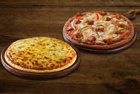 Dobbelt Paneer Supreme-Medium Margherita Pizza-Medium (Gratis)