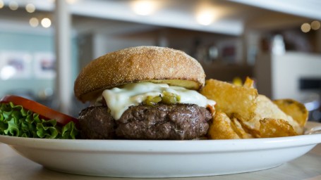 Grøn Chili Cheeseburger