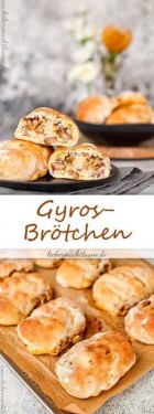 Gefüllte Pizzabrötchen Gyros