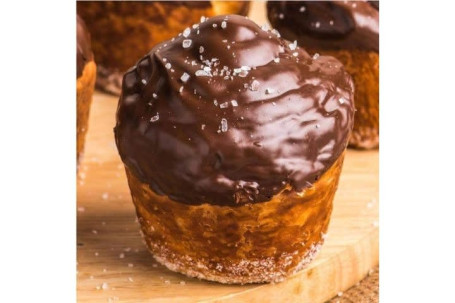 Dark Chocolate Sea Salt Cruffin