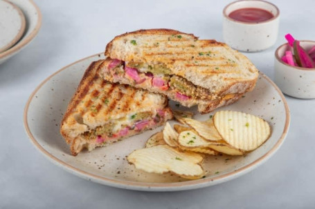 Chickpea Falafel And Hummus Sandwich