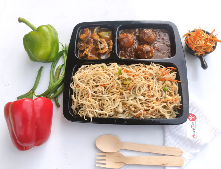 Chilli Mushroom With Veg Manchurian Combo