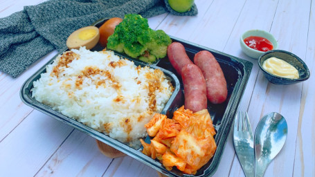 Taiwan Sausage Rice Bowl (Tái Wān Xiāng Cháng Fàn