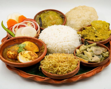 Rice Egg Curry Mohabhoj Thali