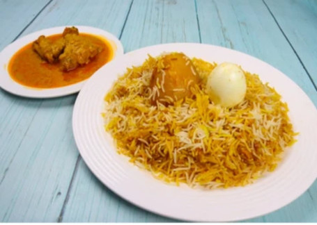 Double Egg Biryani (750Ml) With Chicken Kasha (2Pcs)