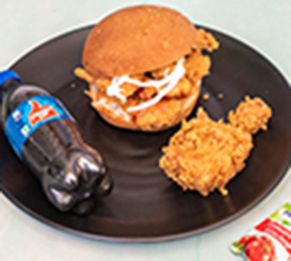 Chicken Burger Crispy Leg Chest Cold Drinks