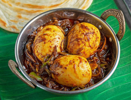 Malabar Parotta With Egg Curry