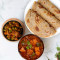 Kadhai Kylling, Soya Masala Sabzi, Paratha Thali