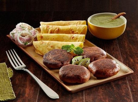 Mutton Galouti Kebab With Ulta Tava Paratha