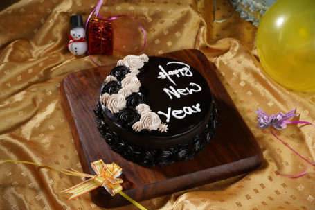 Chocolate Truffle New Year Cake [Egg]