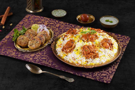 Solo Celebration Combo Med Murgh Makhani Biryani Murgh Koobideh Kebabs