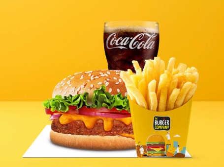 Murg Makhani Burger Salted Fries Coke 200Ml (Pet Bottle)