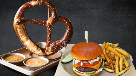 Classic Cheeseburger Pretzel With Beer Cheese Bundle Item