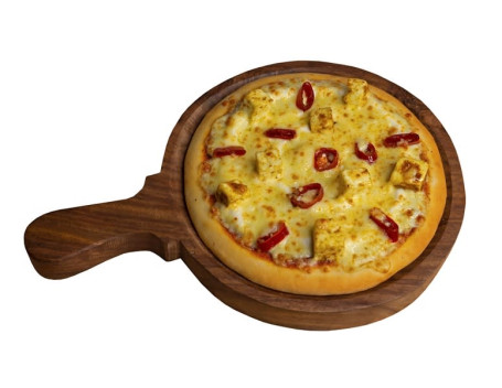 Capsicum Paneer Og Rød Paprika Pizza