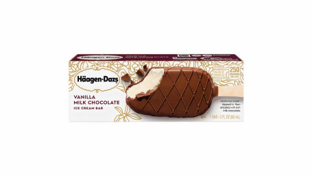 Haagen Dazs Vanilla Milk Chocolate Ice Cream Bar 3 Oz