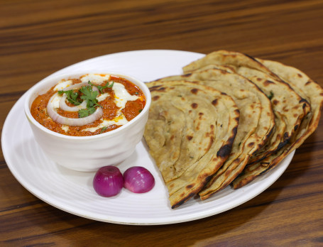 Paneer Makhni+2 Lachha Parathas