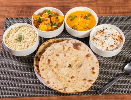 Simple Thali With Rice