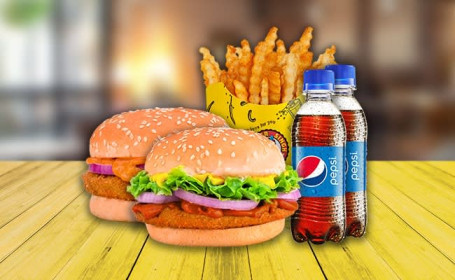 Chicken Snacker Junior Fried Chicken Dilli 6 Fries Large 2 Pepsi (250 Ml)