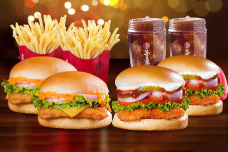 2 Spicy Chicken 2 Classic Chicken Burger Feast